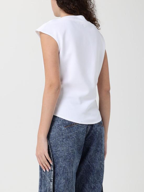 26SS 알라이아 민소매 티셔츠 AA9I0021J095C 000 White - ALAIA