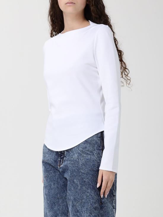 26SS 알라이아 긴팔 티셔츠 AA9I0023J095C 000 White - ALAIA