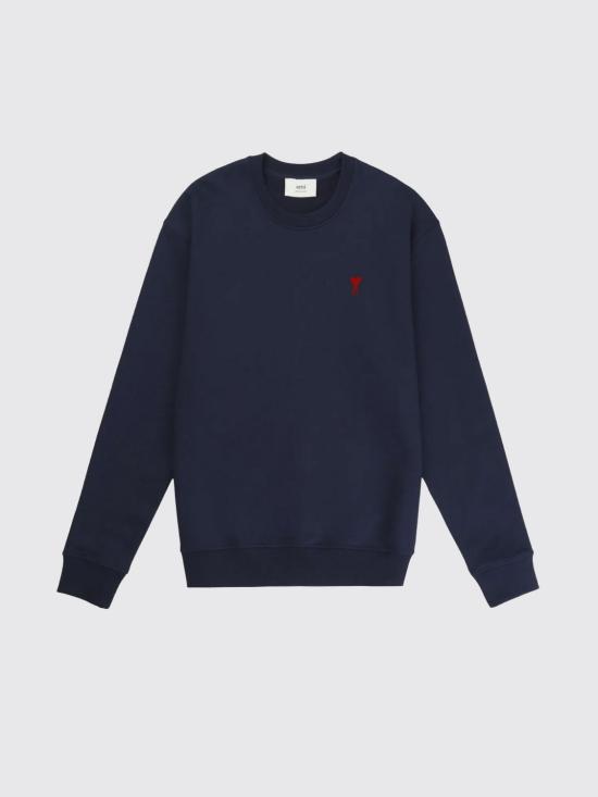 26SS 아미 스몰 하트 로고 스웨트셔츠 BFUSW035730 430 Blue - AMI