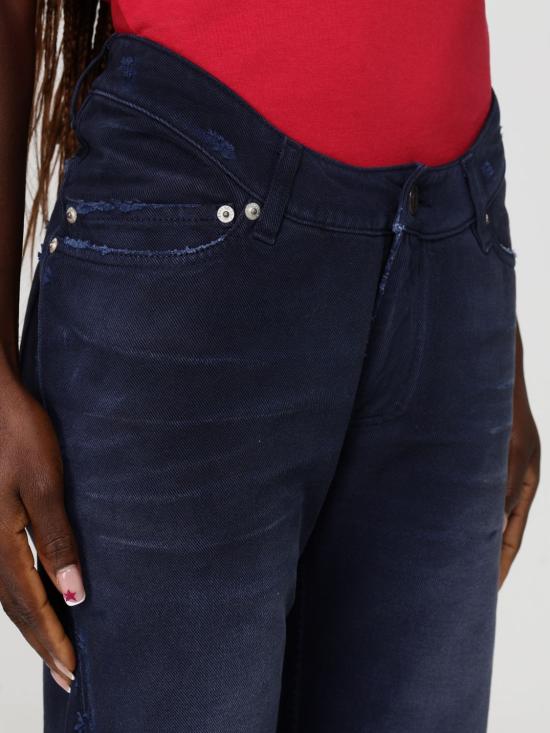 26SS 발렌시아가 커브드 Waist 팬츠 848019TTW64 8074 Navy - BALENCIAGA