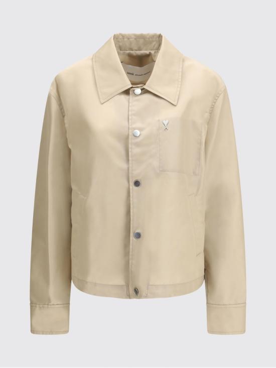 26SS 아미 ADC 나일론 스터드 버튼 자켓 UJK872PA0037 A036 Beige - AMI