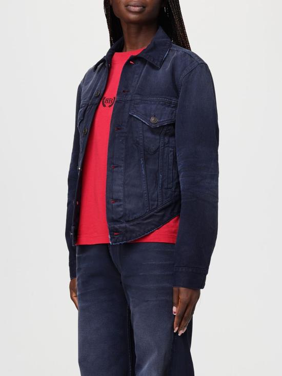 26SS 발렌시아가 커브드 웨이스트밴드 자켓 856423TTW64 8074 Navy - BALENCIAGA