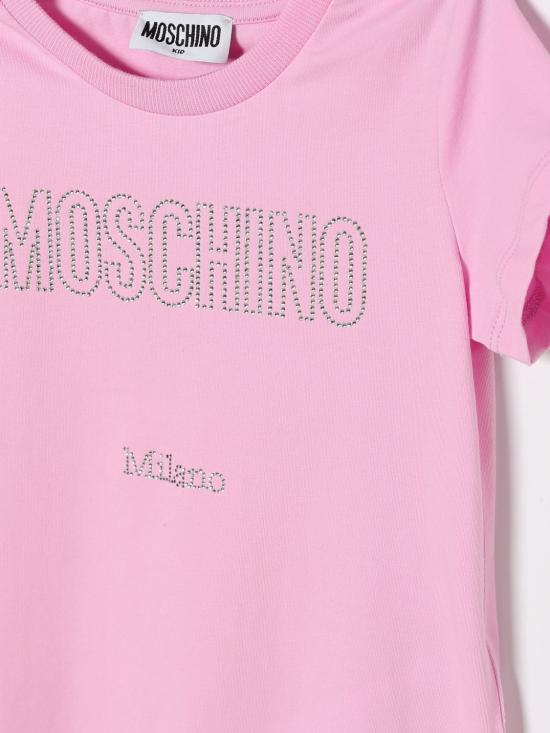 26SS [키즈] 모스키노 티셔츠 HHM06KLBA10 51473 Pink - MOSCHINO
