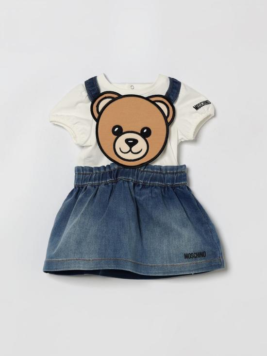 26SS [키즈] 모스키노 오버롤 MDG01VLXE43 40332 Blue