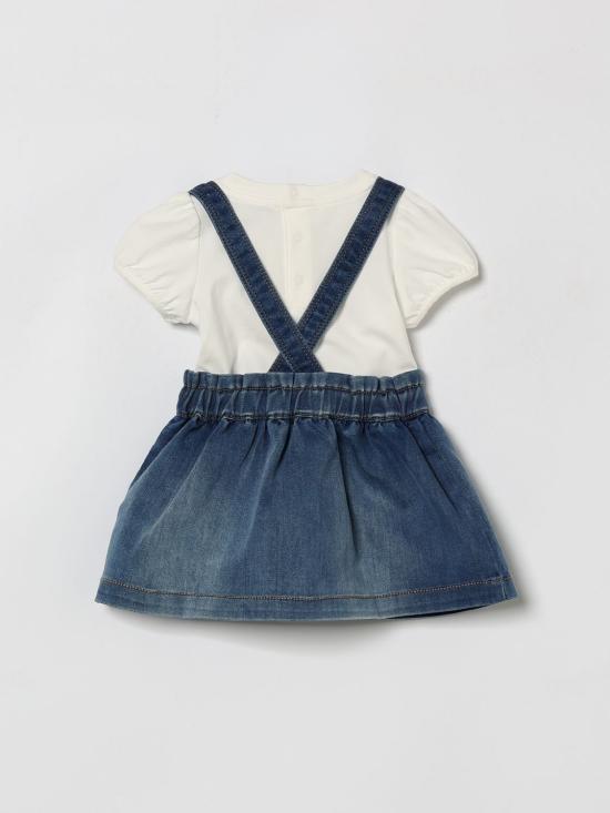 26SS [키즈] 모스키노 오버롤 MDG01VLXE43 40332 Blue - MOSCHINO