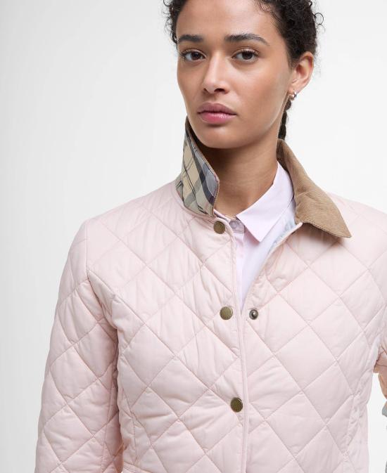 26SS 바버 DEVERON 데브론 퀼티드 자켓 LQU1012 LQU PI14 Primrose pink ice white - BARBOUR