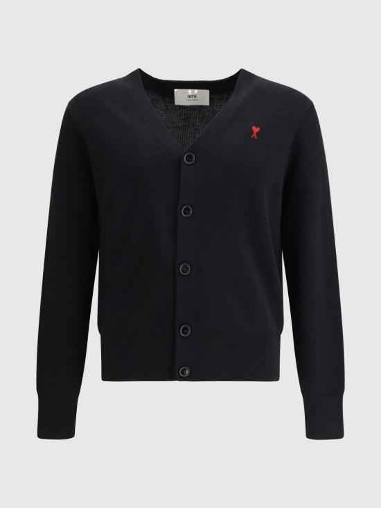 26SS 아미 ADC 울 V넥 가디건 HKC361001 009 Black - AMI