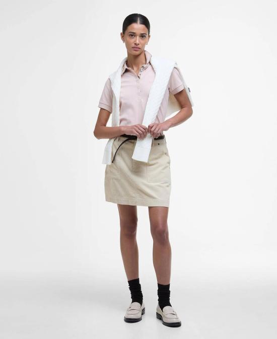 26SS 바버 폴로 티셔츠 LML0634 LML PI38 Primrose pink hessian - BARBOUR