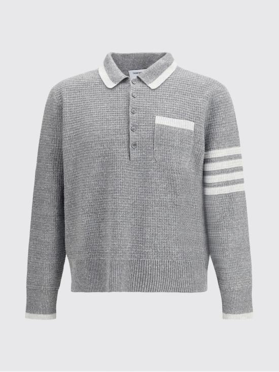 26SS 톰브라운 폴로 티셔츠 MKP156AY6011 055 Grey - THOM BROWNE