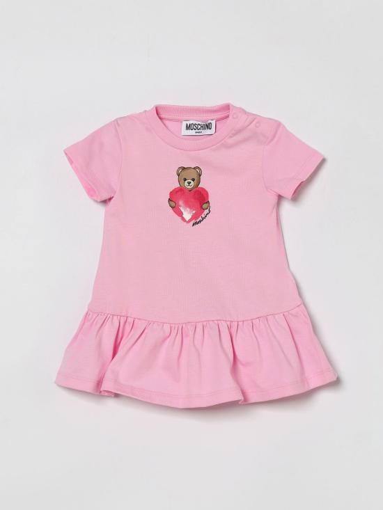 26SS [키즈] 모스키노 점프수트 MDV0DJLAA02 51473 Pink