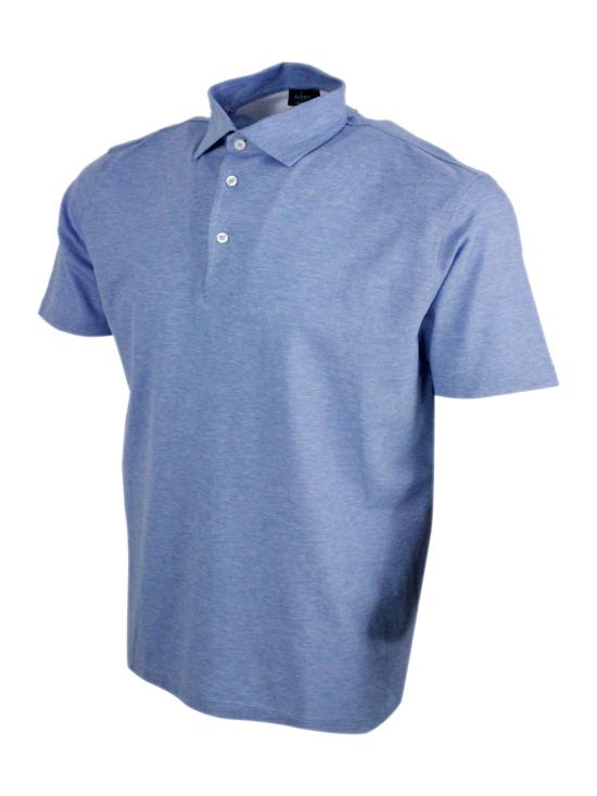 26SS 발바 폴로 티셔츠 60583 81401 125 Clear Blue - BARBA