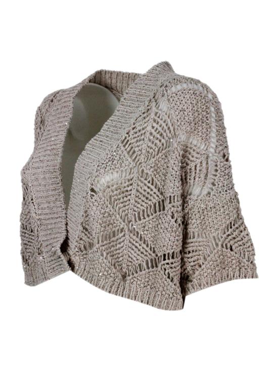 26SS 안토넬리 피렌체 스웨터 PEONIA41767Q 40704 Beige - ANTONELLI FIRENZE