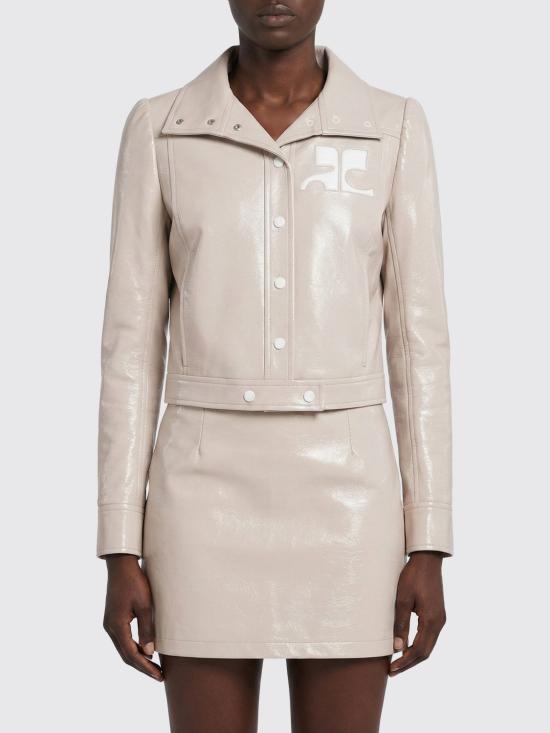 26SS 쿠레쥬 가죽 자켓 PERCBL005VY0014 9100 Grey