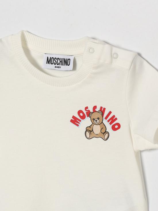 26SS [키즈] 모스키노 티셔츠 MZM047LAA01 10063 White - MOSCHINO