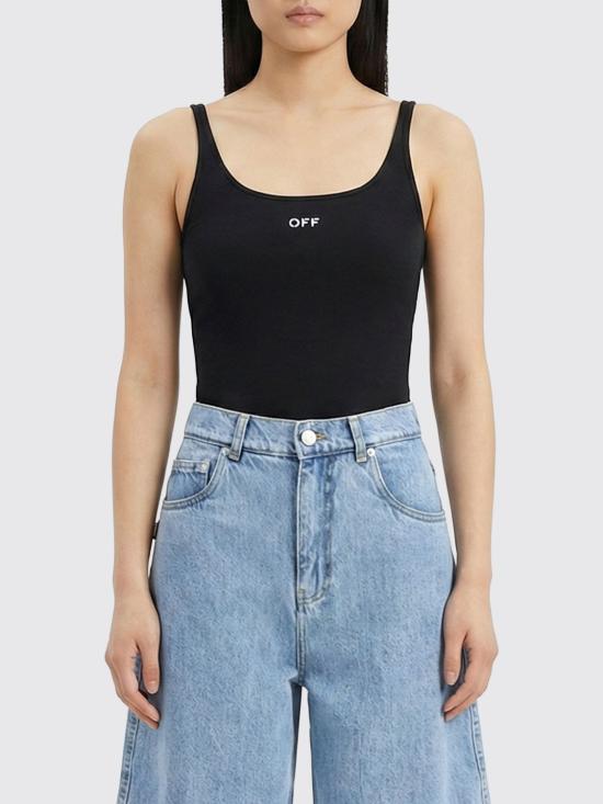 26SS 오프화이트 반팔 티셔츠 2AD072C99JER002 W003 Black