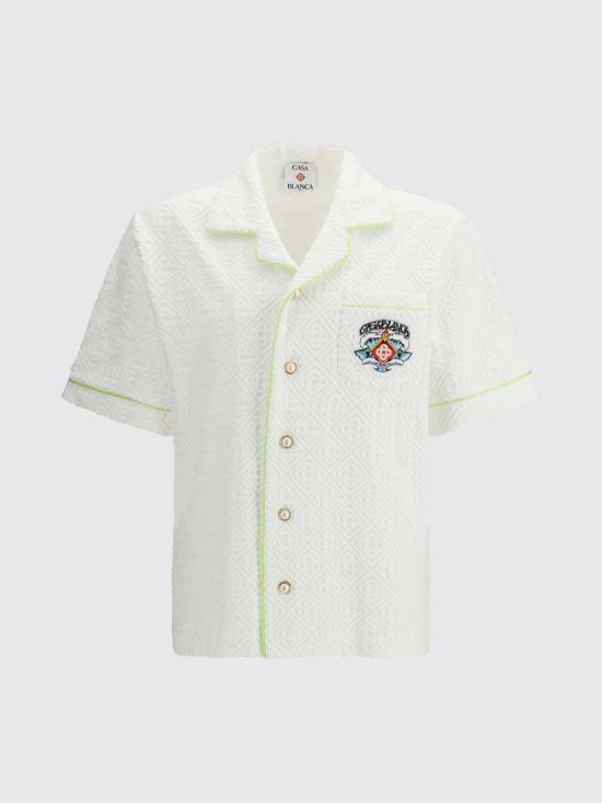 26SS 카사블랑카 반팔 셔츠 MSP26SH085 03 White - CASABLANCA