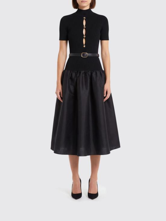 26SS 셀프 포트레이트 롱 원피스 RS26138MAG Black