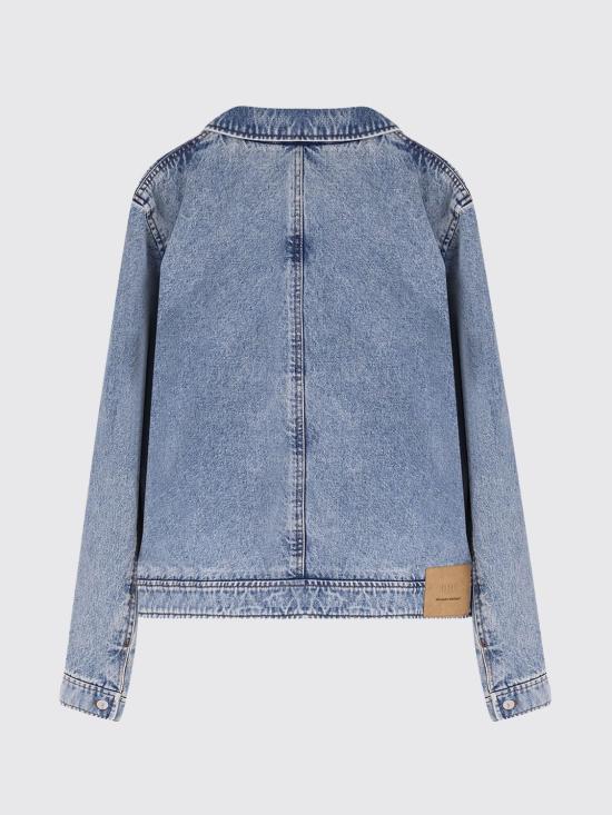 26SS 아미 스몰 하트 로고 코튼 지퍼 자켓 HJK835DE0046 480 Blue - AMI