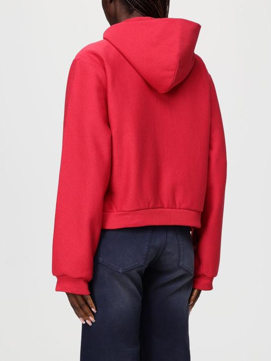 26SS 발렌시아가 로렐 클래식 집 업 후드 레귤러 핏 레드 851236TSVC6 6167 Red - BALENCIAGA