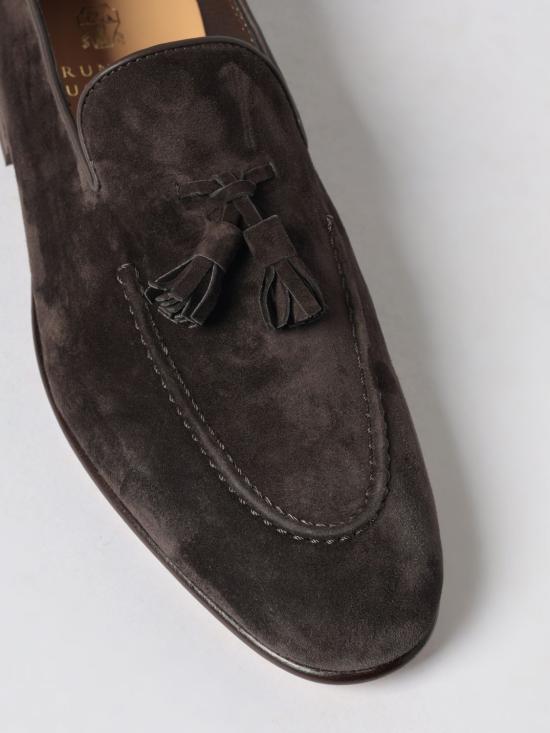 26SS 브루넬로 쿠치넬리 태슬 스웨이드 소프트 로퍼 MZUCAHG731 C8391 Grey - BRUNELLO CUCINELLI