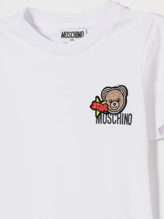 26SS [키즈] 모스키노 티셔츠 HTM058LAA24 10101 White - MOSCHINO