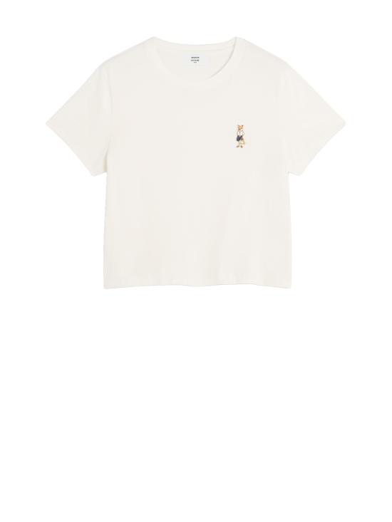 26SS 메종키츠네 드레스드 폭스 베이비 티셔츠 QW00113KJ7026 0443 DOVE