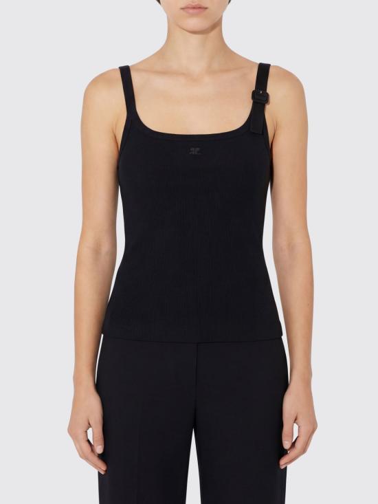 26SS 쿠레쥬 민소매 티셔츠 126JDE153JS0194 9999 Black