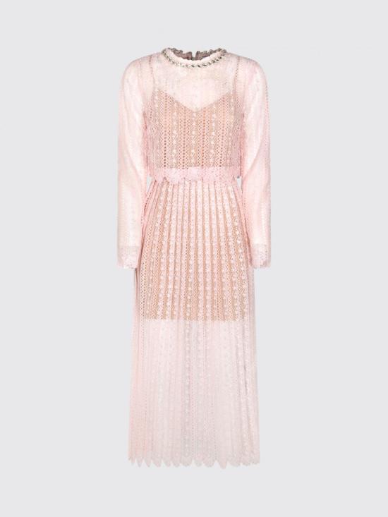 26SS 셀프 포트레이트 롱 원피스 RS26172MP Pink - SELF PORTRAIT