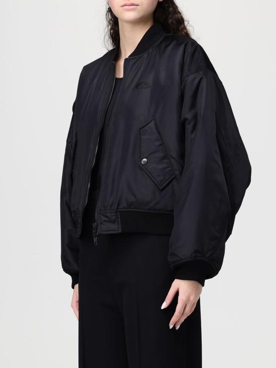 26SS 발렌시아가 백 톤온톤 루프 스포츠 아이콘 자수 보머 재킷 857679TMO13 1000 Black - BALENCIAGA