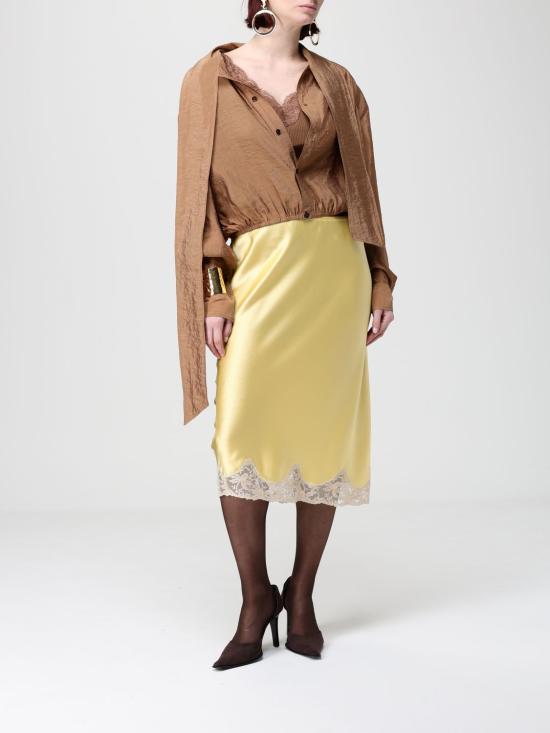 26SS 생로랑 미디 스커트 851414Y7G27 7262 Yellow - SAINT LAURENT