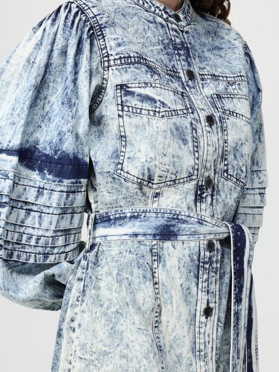 26SS 이자벨마랑에뚜왈 롱 원피스 RO1005FAD1H04E 30BU Gnawed Blue - ISABEL MARANT ETOILE