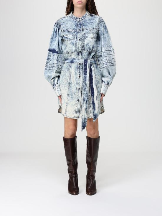 26SS 이자벨마랑에뚜왈 롱 원피스 RO1005FAD1H04E 30BU Gnawed Blue