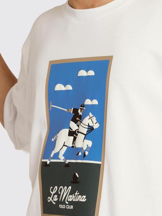 26SS 라 마티나 반팔 티셔츠 MCR326JS303 00001 White - LA MARTINA