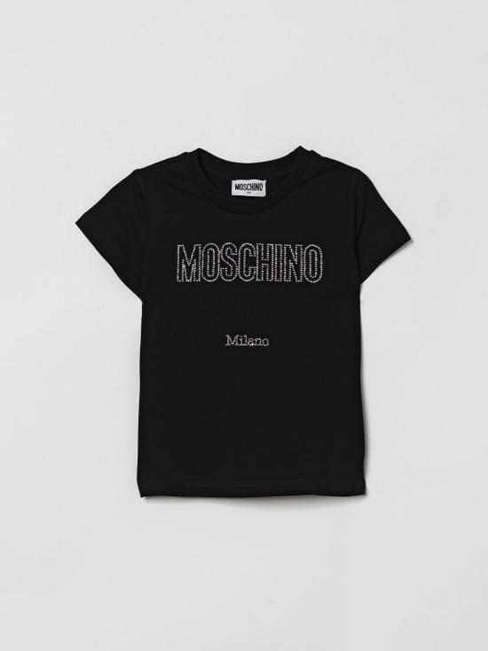 26SS [키즈] 모스키노 티셔츠 HHM06KLBA10 60100 Black