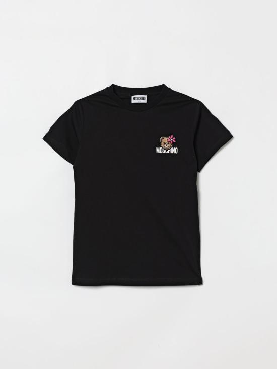 26SS [키즈] 모스키노 티셔츠 HAM03PLAA02 60100 Black