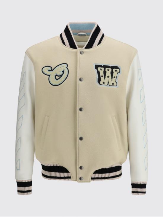 26SS 오프화이트 봄버 자켓 44XJA122S26L002 1010 Yellow Cream - OFF WHITE