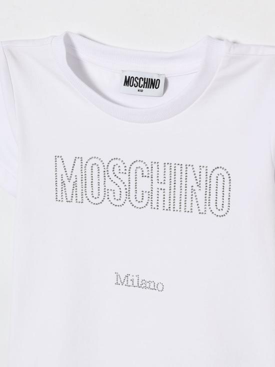 26SS [키즈] 모스키노 티셔츠 HHM06KLBA10 10101 White - MOSCHINO