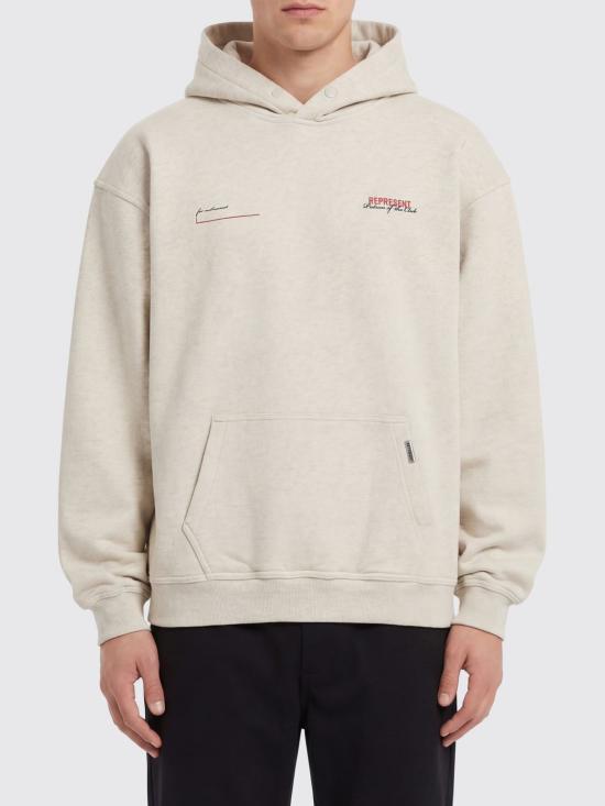 26SS 리프레젠트 긴팔 티셔츠 MLM4270 CREAMMARL Yellow Cream