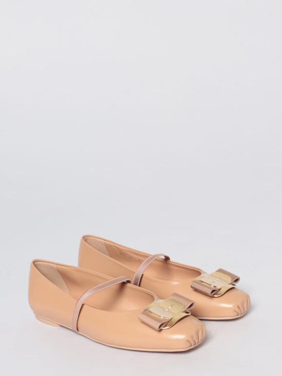 26SS 살바토레 페라가모 바라 보우 발레 플랫 01H345 785210 016 Beige - SALVATORE FERRAGAMO