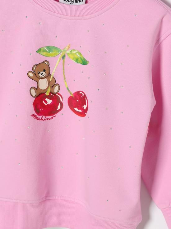 26SS [키즈] 모스키노 풀오버 HDF06OLDA25 51473 Pink - MOSCHINO