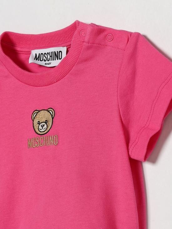 26SS [키즈] 모스키노 티셔츠 MYM047LAA23 50533 Pink - MOSCHINO