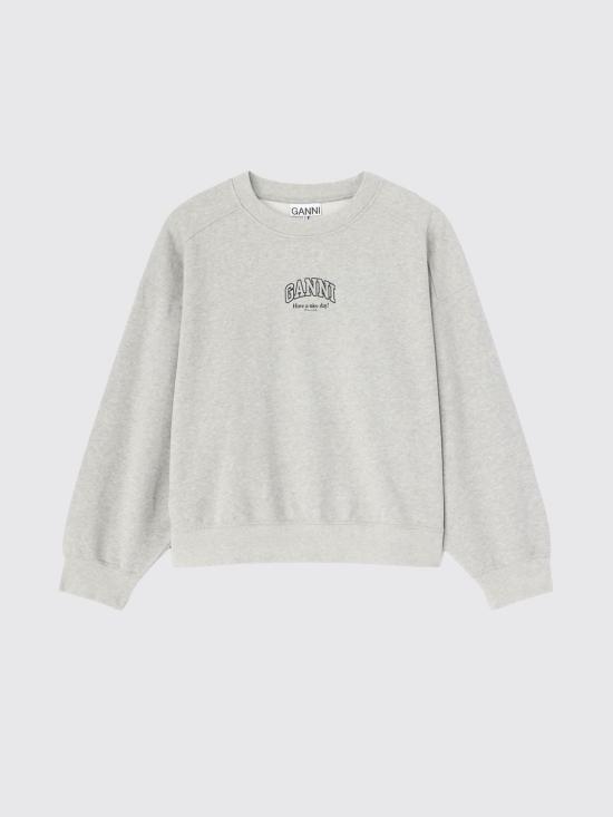 26SS 가니 에센셜 크루넥 티셔츠 A1060022 920 Grey - GANNI