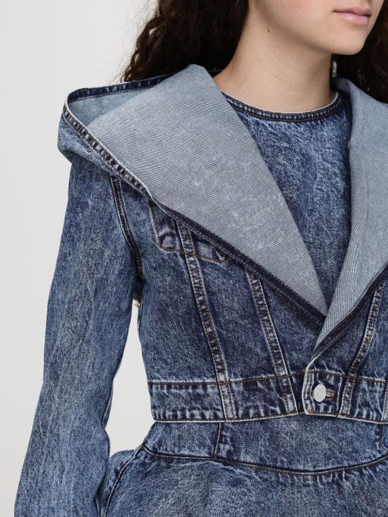 26SS 알라이아 데님 자켓 AA9V0306T535C 524 Gnawed Blue - ALAIA