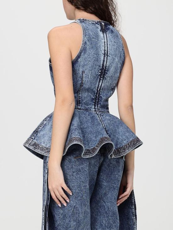 26SS 알라이아 민소매 티셔츠 AA9H1410T535C 524 Gnawed Blue - ALAIA