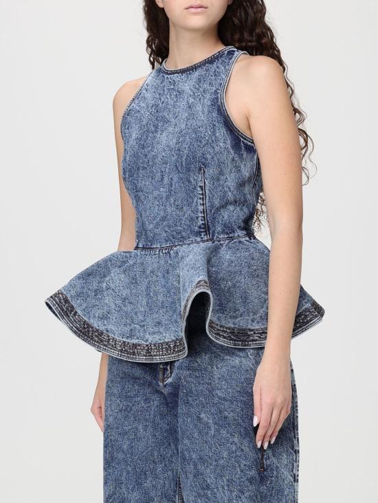 26SS 알라이아 민소매 티셔츠 AA9H1410T535C 524 Gnawed Blue - ALAIA