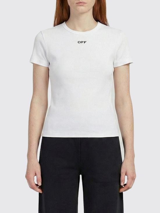 26SS 오프화이트 반팔 티셔츠 2AA065C99JER005 W102 White