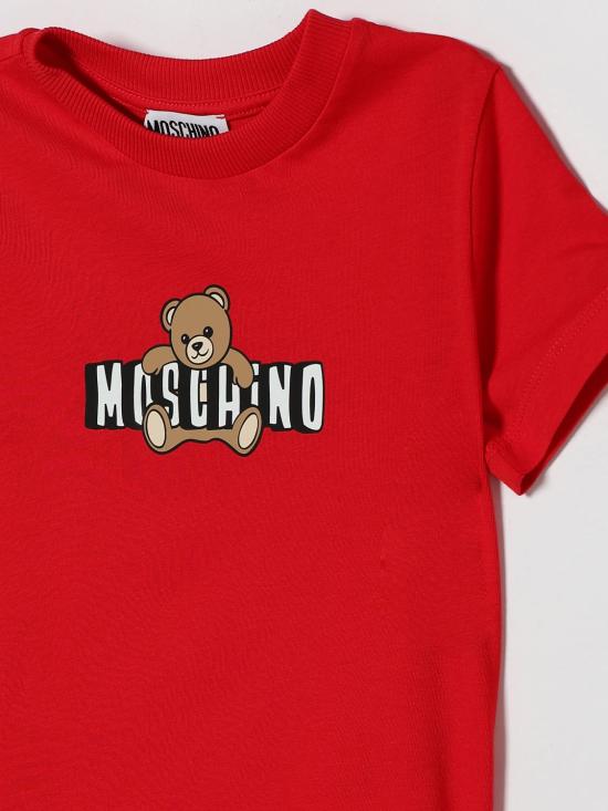26SS [키즈] 모스키노 티셔츠 HZM058LAA03 50109 Red - MOSCHINO
