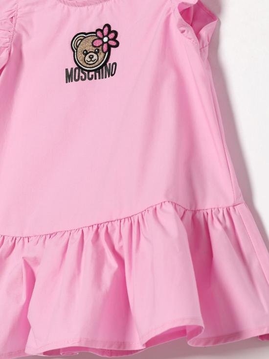 26SS [키즈] 모스키노 점프수트 MDV06D6LLA10 51473 Pink - MOSCHINO