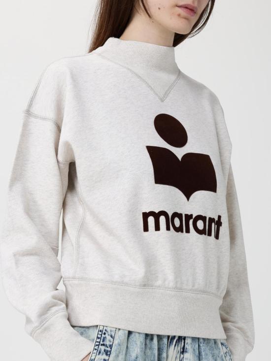 26SS 이자벨마랑에뚜왈 모비 로고 스웨트셔츠 SW0003FAA1M07E ECBW Brown - ISABEL MARANT ETOILE