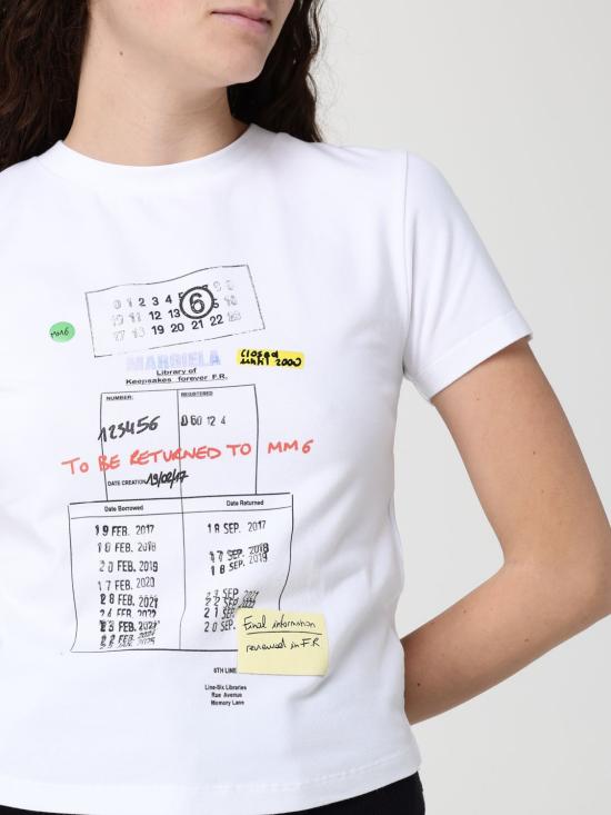 26SS MM6 메종마르지엘라 반팔 티셔츠 S52GC0360M20185 100 White - MM6 MAISON MARGIELA